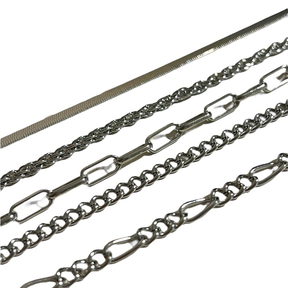 🛍️3/$20🛍️ Silver Chain Bracelet Set no. 1